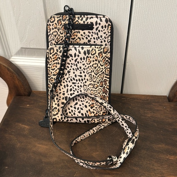 Betsey Johnson Handbags - Betsey Johnson Leopard Print Crossbody Bag Cream Black